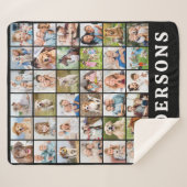 Family Photo Collage 36 Picture Personalized Black Sherpadecke (Vorderseite (Horizontal))
