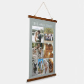 Family Photo Collage 8 Images Custom Wandteppich Mit Holzrahmen (Gewinkelt)