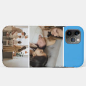 Family Photo Collage blue 2 Picture Case-Mate iPhone Hülle (Rückseite (Horizontal))