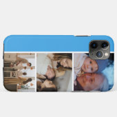 Family Photo Collage blue 4 Picture Case-Mate iPhone Hülle (Rückseite (Horizontal))