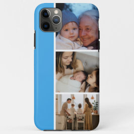 Family Photo Collage blue 4 Picture Case-Mate iPhone Hülle