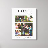Family Photo Collage Keepsake Heart Script Leinwanddruck (Vorderseite)