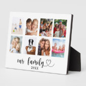 Family photo collage love heart script fotoplatte (Seite)
