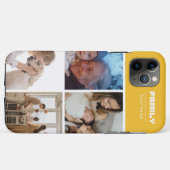 Family Photo Collage orange  4 Picture  Case-Mate iPhone Hülle (Rückseite (Horizontal))