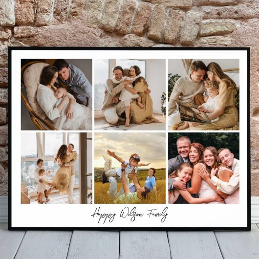 Family Photo Collage Photo Strip Poster
