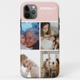 Family Photo Collage pink 4 Picture Case-Mate iPhone Hülle