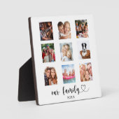 Family photo collage script heart fotoplatte (Vorderseite)