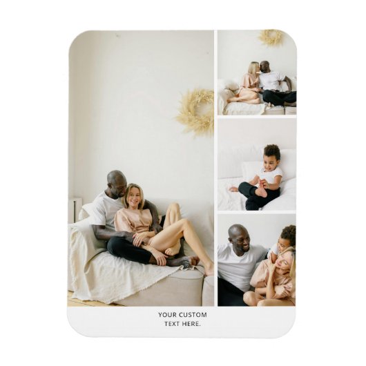 Family Photo Collage Template Magnet (Vertikal)