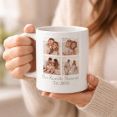 Family Photo Collage with Custom Text Kaffeetasse
