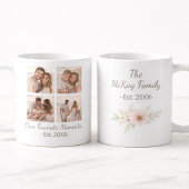 Family Photo Collage with Custom Text Kaffeetasse