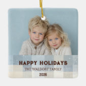 Family Photo Elegant Christmas Ornament (Vorderseite)
