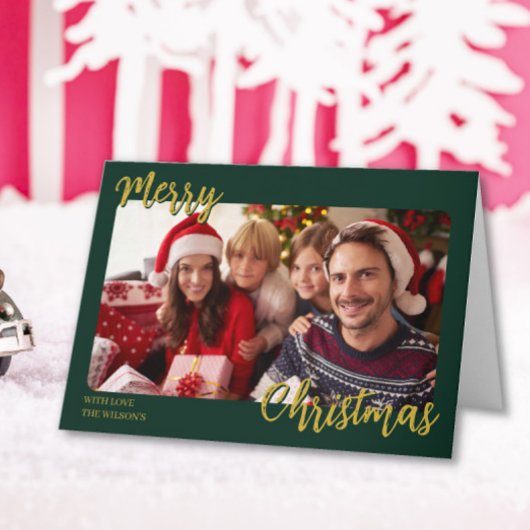 Family Photo Holiday Card Custom Christmas Dankeskarte