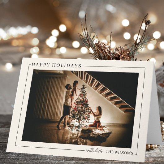Family Photo Holiday Card Custom Christmas Dankeskarte