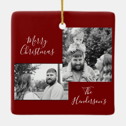 Family Photo Holiday Ornament (Rückseite)