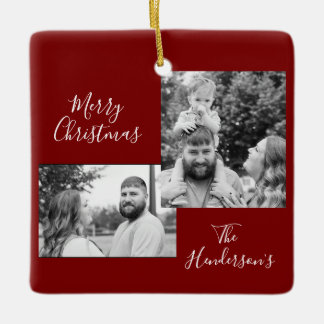 Family Photo Holiday Ornament 