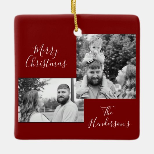 Family Photo Holiday Ornament (Vorderseite)