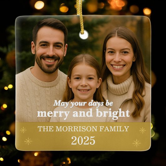 Family Photo Keramikornament