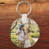 Family Photo & Quote Keychain - Cherished Keepsake Schlüsselanhänger (Vorderseite)