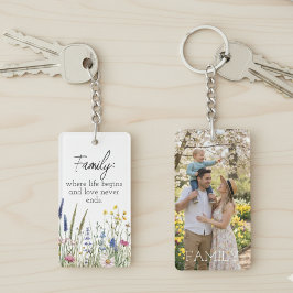 Family Photo & Quote Keychain - Cherished Keepsake Schlüsselanhänger