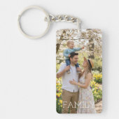 Family Photo & Quote Keychain - Cherished Keepsake Schlüsselanhänger (Vorderseite)