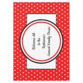 Family Picnic Red White Polka Dots Tischdecke (Vorderseite)