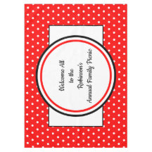 Family Picnic Red White Polka Dots
