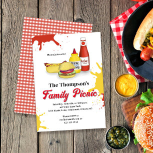 Family Picnic Summer GRILLEN Custom Einladung