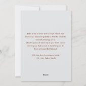 Family Prayer and Iftar Feast Eid Mubarak Card Feiertagskarte (Rückseite)