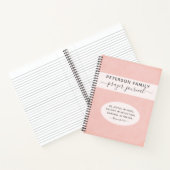 Family Prayer Journal personalisiertes Blush-Notiz Notizblock (Innenseite)