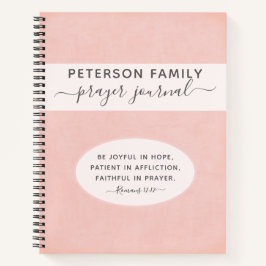 Family Prayer Journal personalisiertes Blush-Notiz Notizblock
