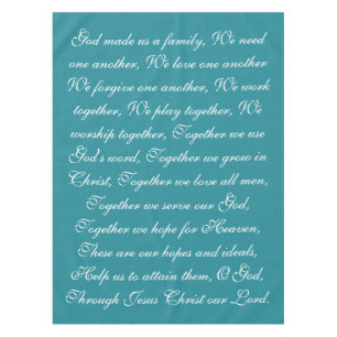 Family Prayer Tablecloth Tischdecke