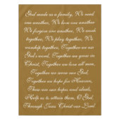 Family Prayer Tablecloth Tischdecke (Vorderseite)