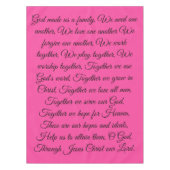 Family Prayer Tablecloth Tischdecke (Vorderseite)