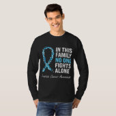 "Family Prostate Cancer Awareness Light Blue Ribbo T-Shirt (Vorne ganz)