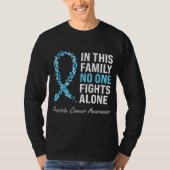 "Family Prostate Cancer Awareness Light Blue Ribbo T-Shirt (Vorderseite)