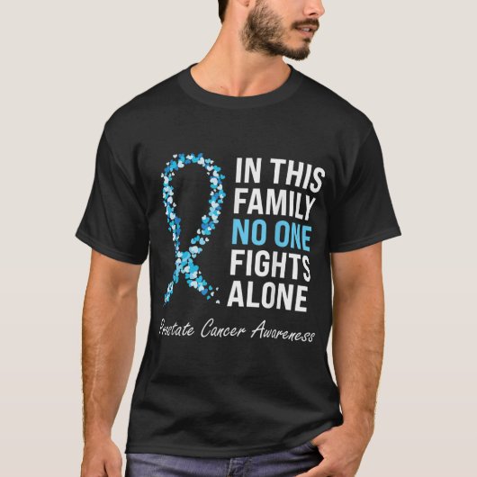 "Family Prostate Cancer Awareness Light Blue Ribbo T-Shirt (Vorderseite)