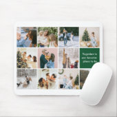 Family Quote Photo Collage Green Mousepad (Mit Mouse)