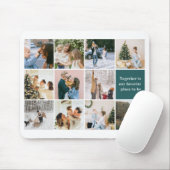 Family Quote Photo Collage Teal Mousepad (Mit Mouse)