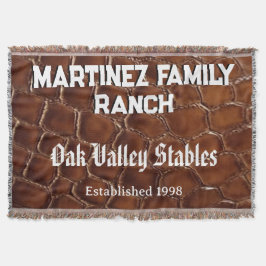 Family Ranch Faux Crocodile Leather Western  Decke