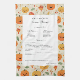 Family Recipe Heirloom Halloween Pattern  Geschirrtuch