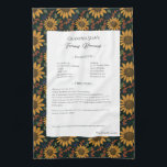 Family Recipe Heirloom Sunflower Rustic  Geschirrtuch<br><div class="desc">Keepsake family recipe tea towel. Share uncle Jim's chili recipe or great aunt Aggie's all time favorite thanksgiving casserole dish. Elegant and simple template design can easily be adjusted to share your family recipes as mother's day, birthday, or Christmas gifts. Custom family name with initials. Colors can be changed. Great...</div>