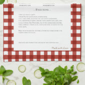 Family Recipe Keepsake Heirloom Christmas Floral Geschirrtuch (Gefaltet)