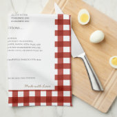 Family Recipe Keepsake Heirloom Christmas Floral Geschirrtuch (Viertel Falte)