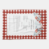 Family Recipe Keepsake Heirloom Christmas Floral Geschirrtuch (Horizontal)