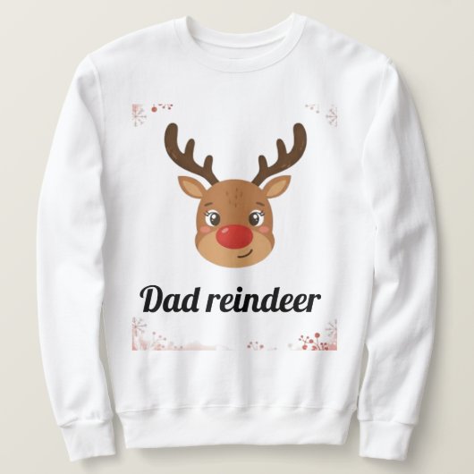 Family Reindeer Matching Mugs Sweatshirt (Design vorne)