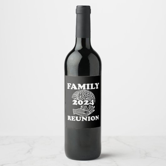 Family Reuinion 2024 Custom Wine Bottle Labels Weinetikett (Vorderseite)