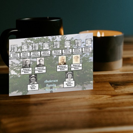 Family Reunion 3 Generation Summertime Tree Einladung