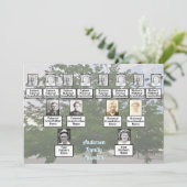 Family Reunion 3 Generation Summertime Tree Einladung (Stehend Vorderseite)