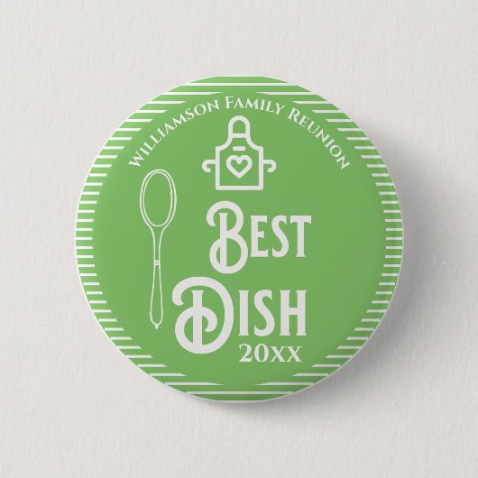 Family Reunion Award - Bestes Potluck Dish Button (Vorderseite)