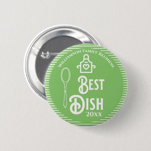 Family Reunion Award - Bestes Potluck Dish Button (Vorne & Hinten)